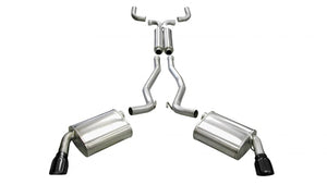 CORSA Performance 14952BLK Corsa 2010-2015 fits Chevrolet Camaro Coupe SS 6.2L V8 Auto Black Sport Cat-Back + XO Exhaust