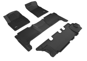 3D MAXpider 2011-2016 fits Kia Sportage Kagu 2nd Row Floormats - Black