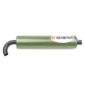 Athena S410000303002 Agrale 50 Carbon Silencer 60x250mm w/Internal Mouth Bore 20