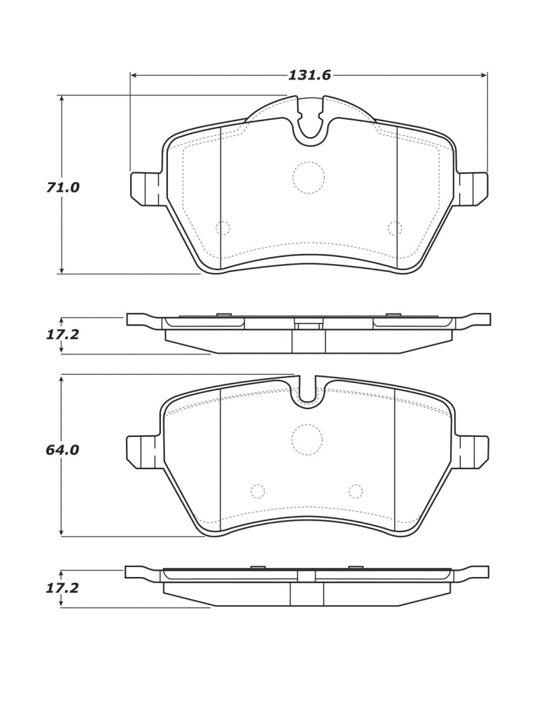 Stoptech 308.1204 Street Touring 06-09 Mini Cooper/Cooper S Front Brake Pads