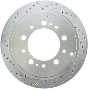 Stoptech 227.44157R Select Sport 13-17 fits Toyota Land Cruiser Drilled / Slotted Rear Passenger-Side Brake Rotor