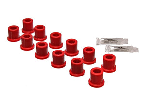 Energy Suspension 8.2101R Rear Spring & Shackle Bushing - Red