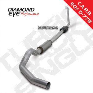 Diamond Eye Performance K5314A Diamond Eye KIT 5in Turbo Back SGL AL: 94-97 fits FORD 7.3L F250/F350 PWRSTROKE NFS W/ CARB EQUIV STDS