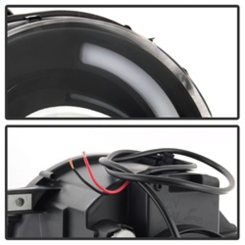 xTune 9039720 15-17 fits Jeep Renegade Light Bar DRL Projector Headlights -Blac