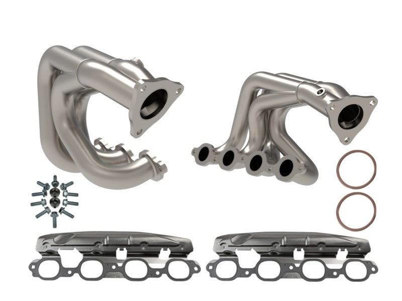 AFE 48-34148-T d 304SS Header 2020 fits Chevy Corvette (C8) 6.2L V8 - Titanium