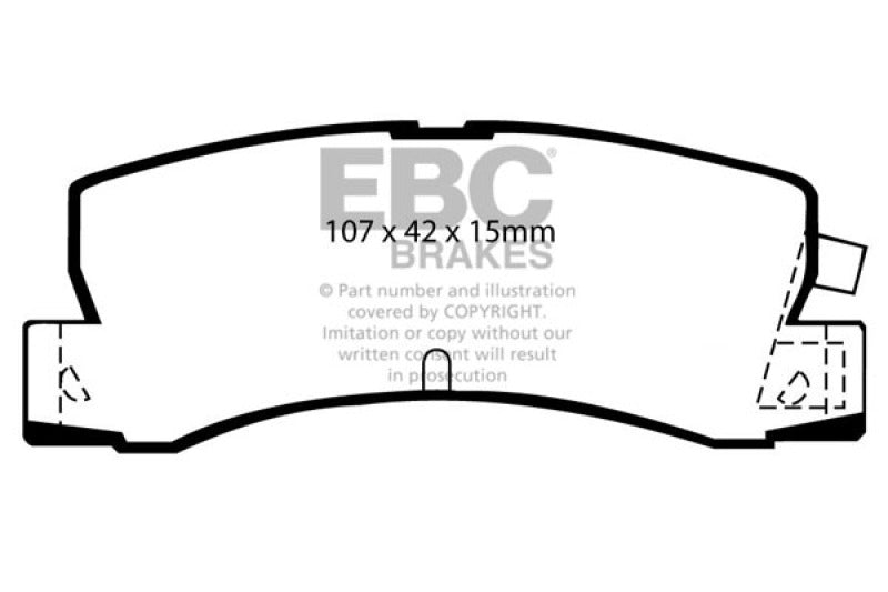 EBC DP2629 fits Geo 89-92 Prizm 1.6 SL Greenstuff Rear Brake Pads