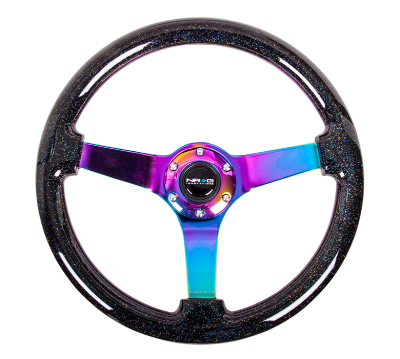 NRG RST-036BSB-MC RST-036BSB-MC Reinforced Steering Wheel Classic Blk Sparkle