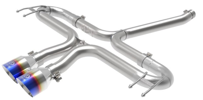 AFE 49-36625-L  2-1/2in 304 SS Axle-Back Exhaust w/Blue Flame Tips 17-20 fits H