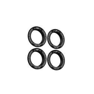 fifteen52 52-RSRRING-BLACK-CD-SET Holeshot RSR Center Ring - Corner Designation Set of Four - Blk
