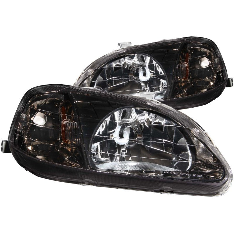 ANZO 121234 1900 fits Honda 99-20 Civic Crystal Headlights Gun-Metal Gray