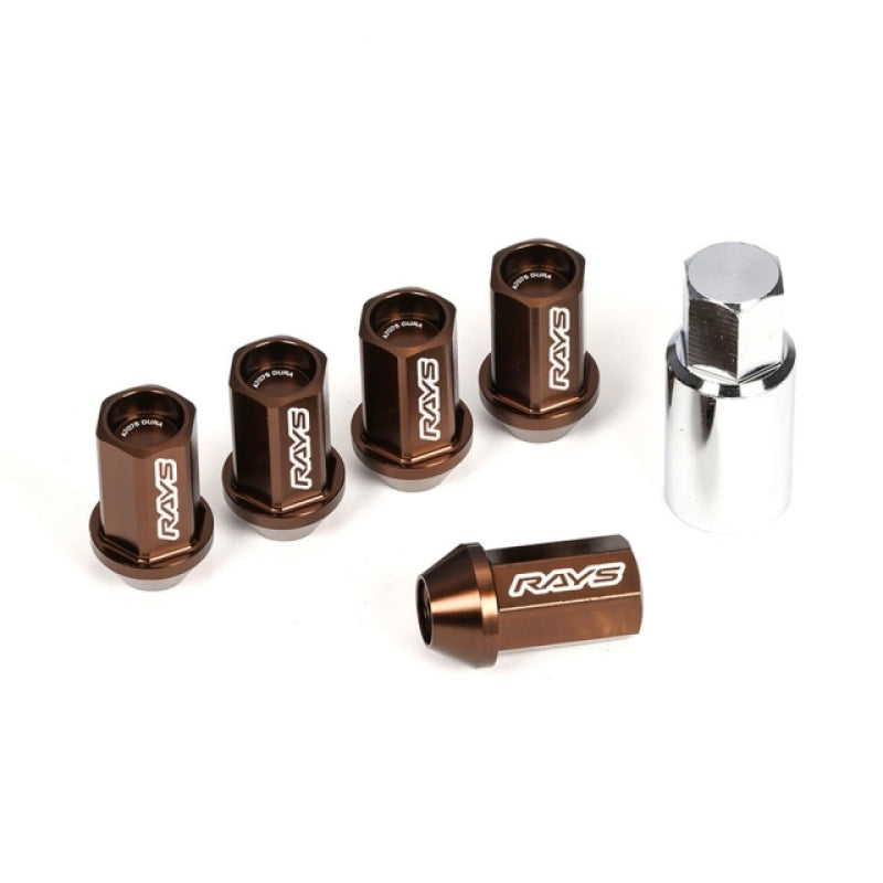 Rays WDURA4214150A Dura-Nut L42 Straight Type 14X1.50 - 16 Lug + 4 Lock Set - Bronze