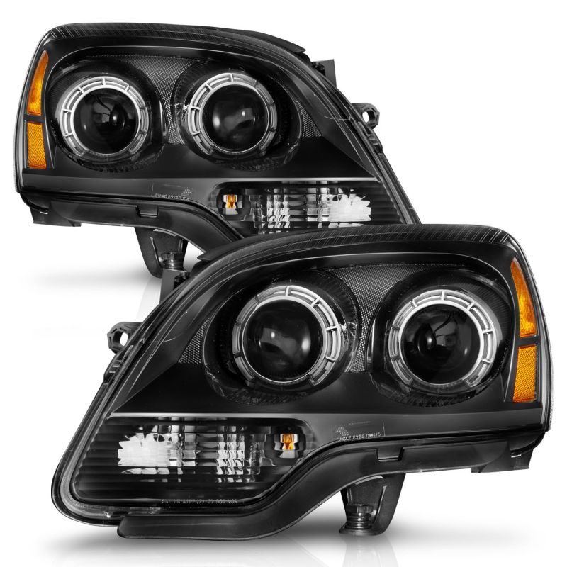 ANZO 111530 2012 fits GMC 07-20 Acadia Projector Headlights Balck Housing