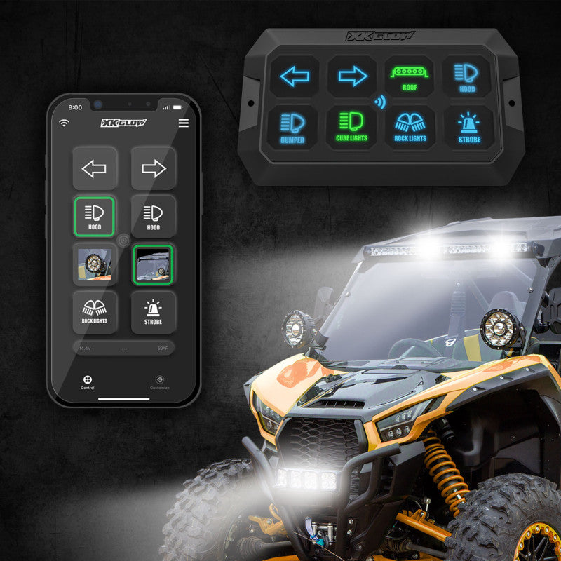 XK XK-CMD-KIT Glow XKcommand Bluetooth Switch Panel for Lights 12V Accessory Offroad