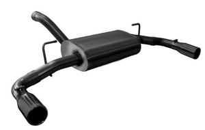 CORSA Performance 21014BLK Corsa 2018-2025 fits Jeep Wrangler JL 2.5in Dual Rear Exit Black Tips Sport Axle-Back Exhaust