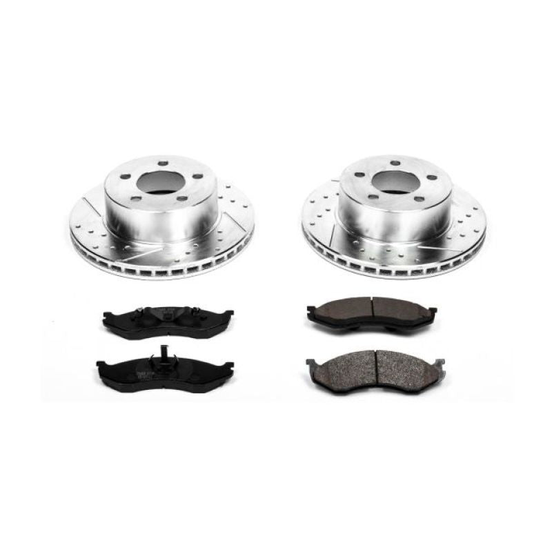 PowerStop K2119 fits Jeep 90-99 Cherokee Front Z23 Evolution Sport Brake Kit