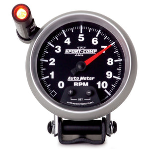 AutoMeter 3690 Autometer Sport-Comp II Quick Lite 3 3/4in 10K RPM Pedestal Tachometer