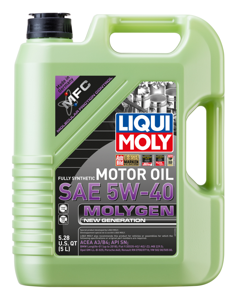 LIQUI MOLY 20232 5L Molygen New Generation Motor Oil SAE 5W40