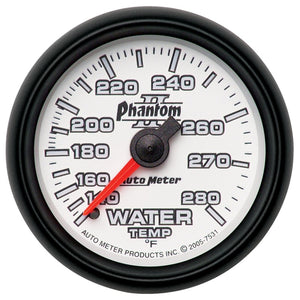 AutoMeter 7531 Autometer Phantom II 52.4mm Mechanical 140-280 Deg F Water Temperature Gauge