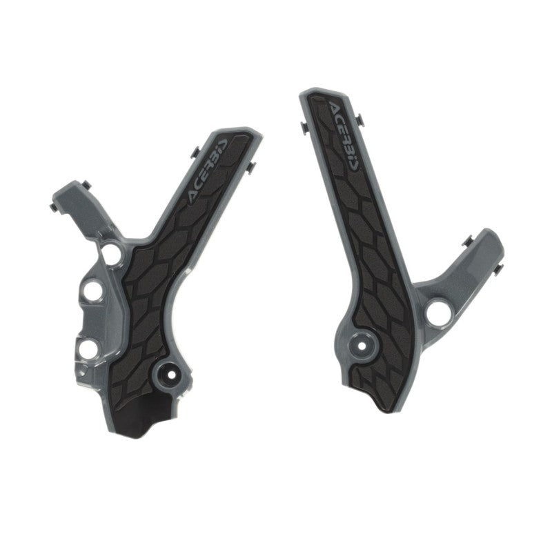 Acerbis 2983341019 00+ fits Suzuki DRZ400E/S/SM Frame Guards- X-Grip - Gray/Black