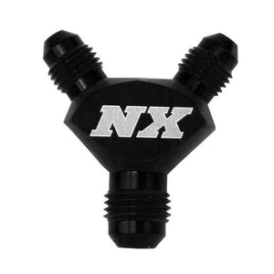 Nitrous Express 16082 4AN x 4AN x 4AN Billet Pure-Flo Y Fitting - Blue
