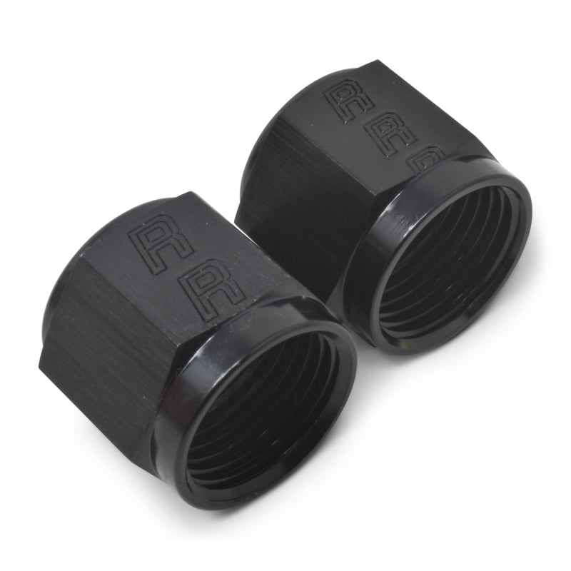 Russell 660575 Performance -6 AN Tube Nuts 3/8in dia. (Black) (2 pcs.)