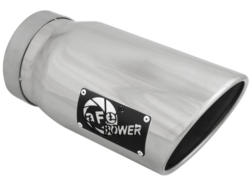 AFE 49T50601-P12  Exhaust Tip Bolt On Polished 5in Inlet x 6in Outlet x 12in Lo