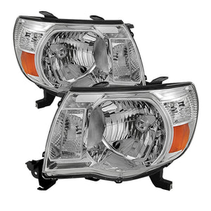 5073891 Xtune fits Toyota 05-11 Tacoma Amber Crystal Headlights Chrome HD-JH-T