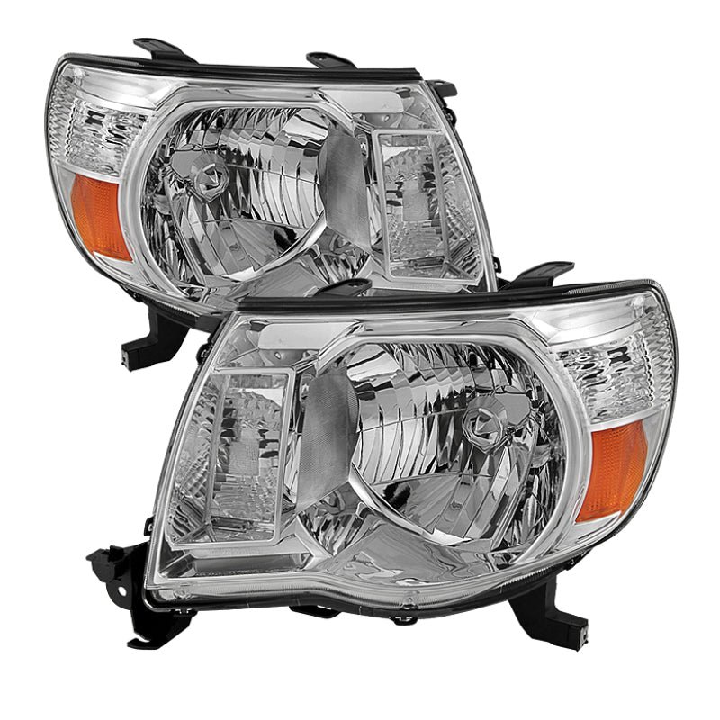 5073891 Xtune fits Toyota 05-11 Tacoma Amber Crystal Headlights Chrome HD-JH-T