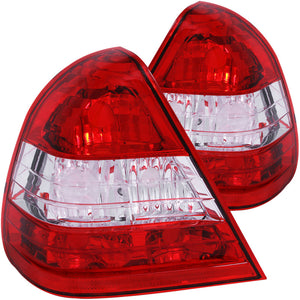 ANZO 221157 1994-2000 fits Mercedes Benz C Class W202 Taillights Red/Clear