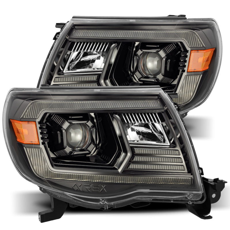 AlphaRex 880736 fits Toyota 05-11 Tacoma PRO-Series Projector Headlights Plank Style Design Alpha Black w/DRL