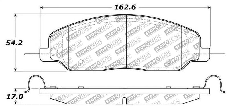 Stoptech 305.1081 Street Select Brake Pads - Rear