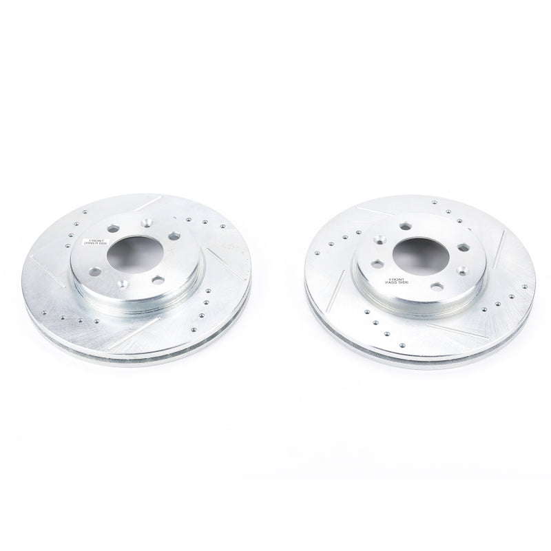 PowerStop fits Hyundai 12-17 Accent Front Evolution Drilled & Slotted Rotors -