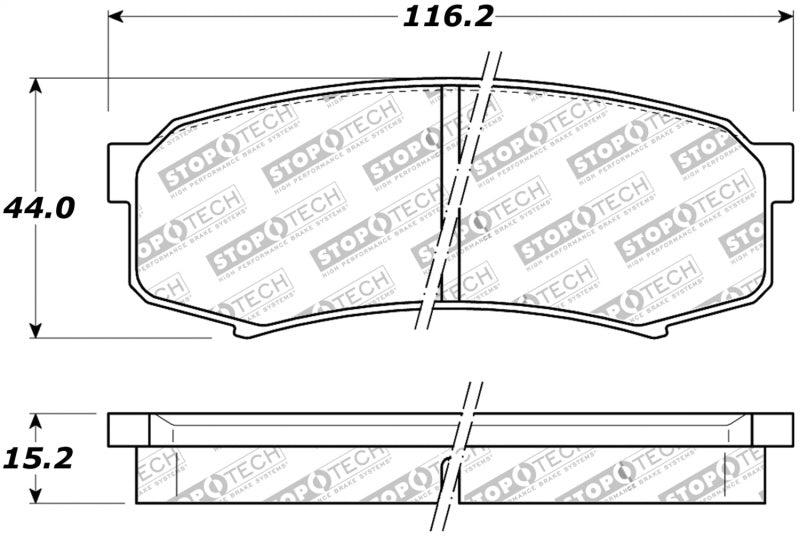 Stoptech 308.0606 Street Brake Pads - Rear