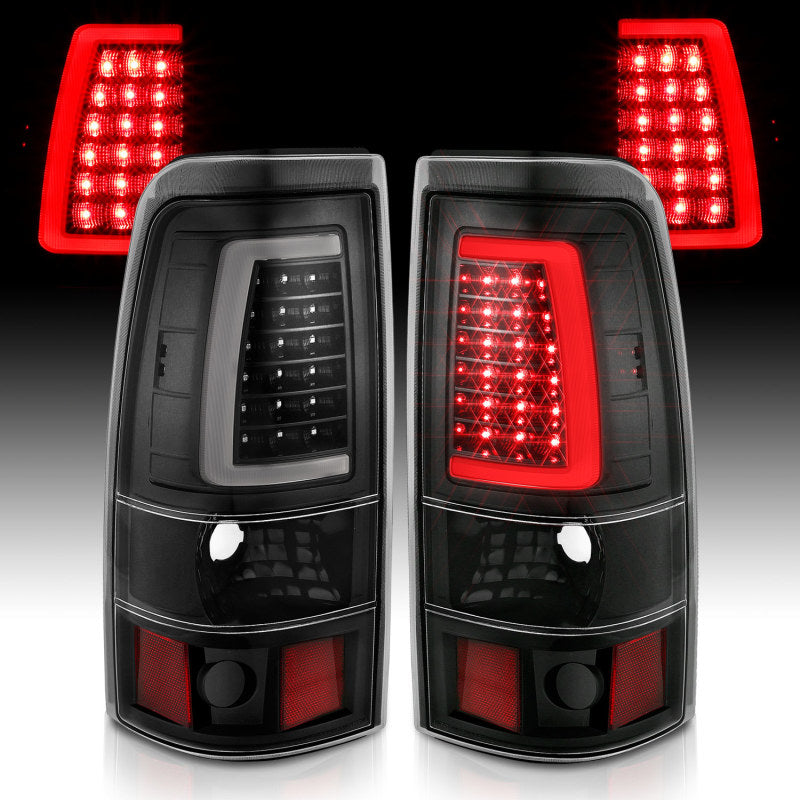 ANZO 311333 2006 fits Chevy 03-20 Silverado 1500 LED Taillights Plank Style Black w/Clear Lens