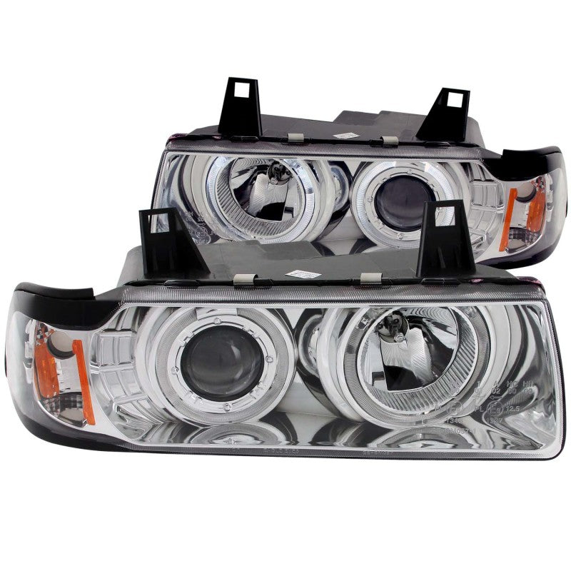 ANZO 121326 1998 fits BMW 92-19 3 Series E36 Projector Headlights w/ Halo Chrome G2 1 pc