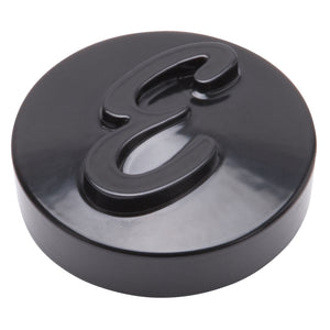 Edelbrock E Logo Black Anodized Nut for Pro-Flo Universal 14in Round Air Cleaners
