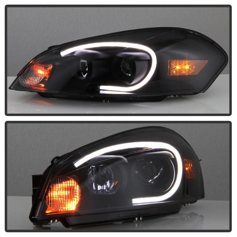 xTune 9042256 06-13 fits Chevrolet Impala LED Light Bar Headlights - Black Smok