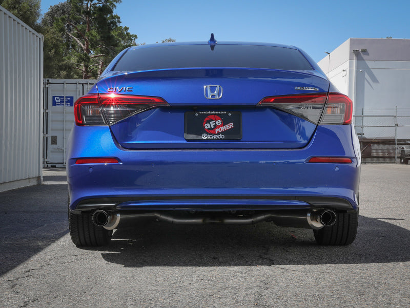 AFE 49-36628-C  2.5in 304 SS Cat-Back Exhaust System w/CF Tips 2022+ fits Honda