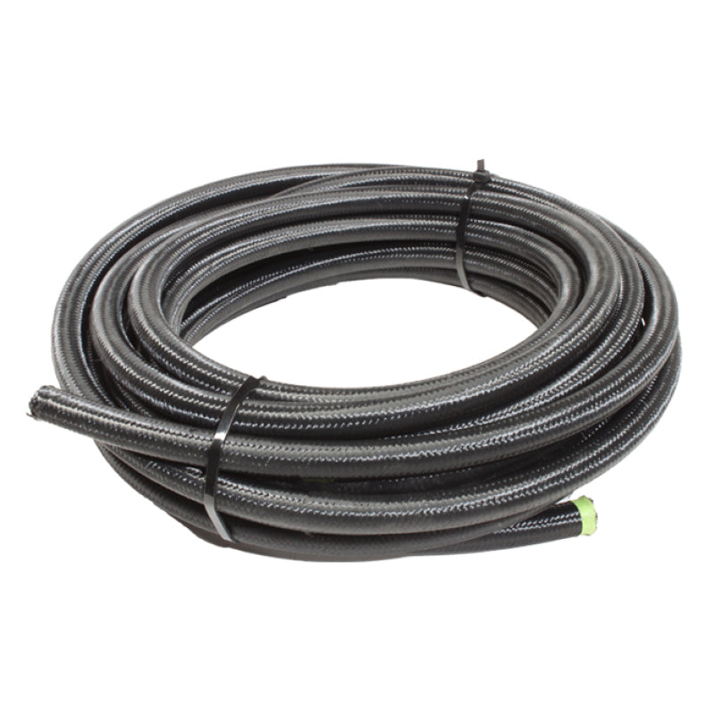 Snow SNF-60830B 8AN Braided Stainless PTFE Hose - 30ft (Black)