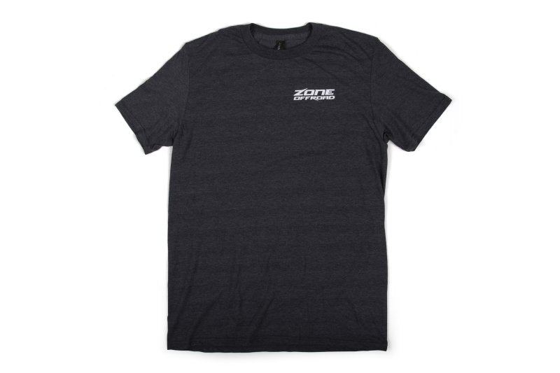 Zone Offroad ZONU9161S Charcoal Gray Premium Cotton T-Shirt w/ Zone Offroad Logos - Small