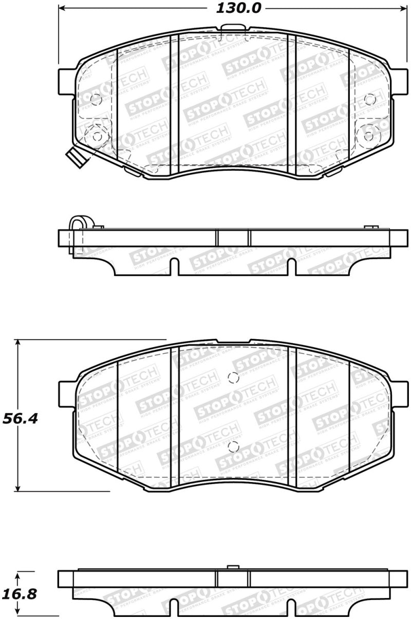 Stoptech 308.1447 Street Brake Pads - Front