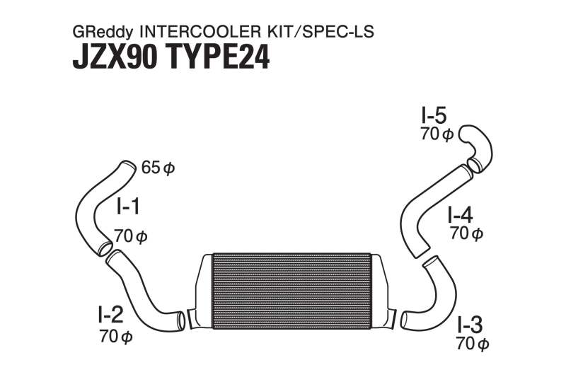 GReddy 12010209 92-96 Mark II JZX90 (T-24F) Trust Intercooler Kit