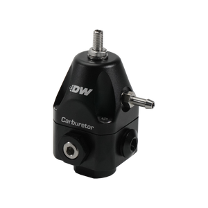 DeatschWerks Compact Carburetor Adjustable Fuel Regulator 6AN x4 Inlets - 6AN Return - Black