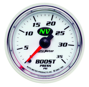 AutoMeter 7304 Autometer NV 52mm 0-35 PSI Boost Mechanical Gauge