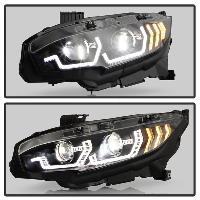xTune 5088932 fits Honda Civic 16-20 LED Model High-Power LED Module Headlights