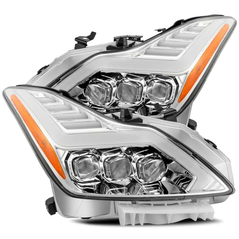 AlphaRex 881984 fits Infiniti 08-13 G37 NOVA LED Proj Headlights Chrome w/ Activ Light/Seq Signal/DRL