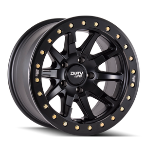 Dirty Life 9304-7973MB12 9304 DT-2 17x9 / 5x127 BP / -12mm Offset / 78.1mm Hub Matte Black Wheel - Beadlock