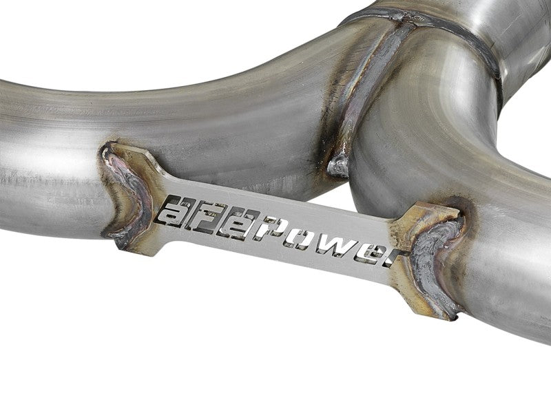 AFE 49-37015-C  2-1/2in 304 SS Cat-Back Exhaust w/ Carbon Fiber Tips 14-18 fits