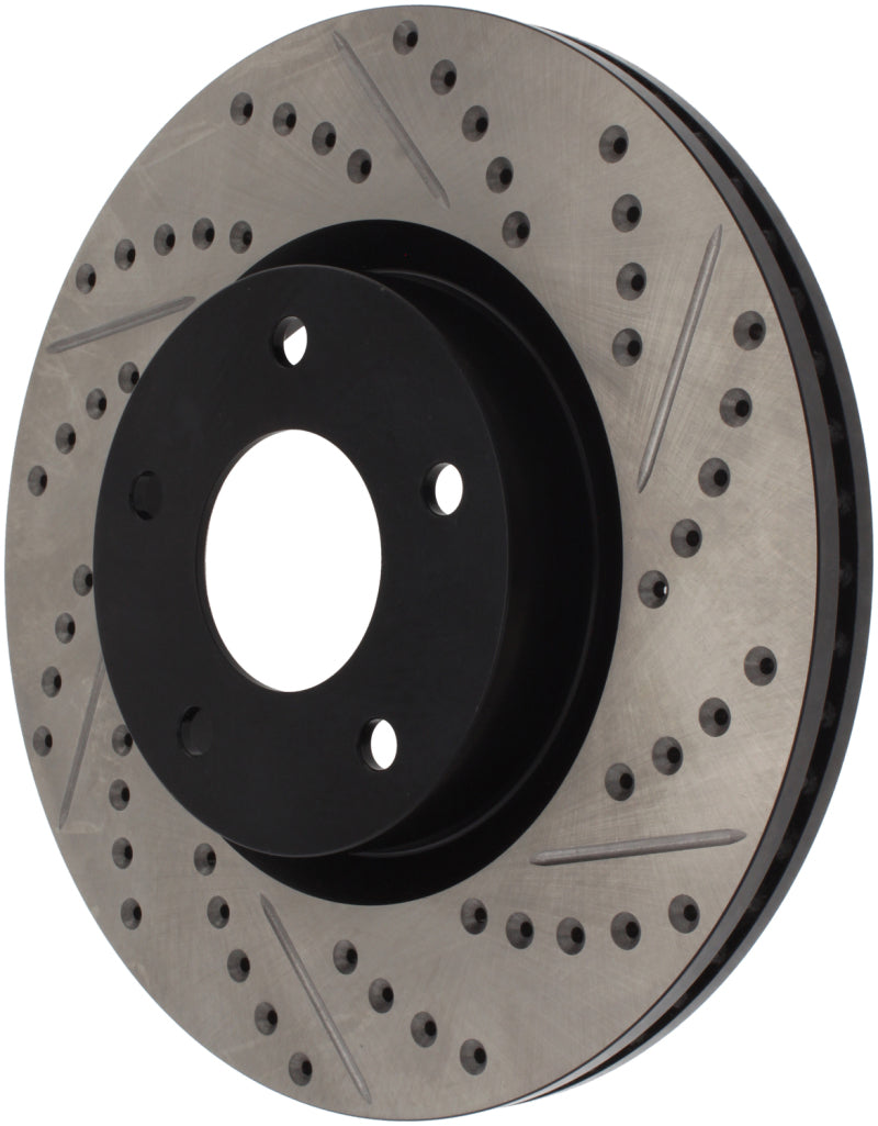 Stoptech 127.42074L 1/02-05 Infiniti G35 (alloy disc) / 6/02-05 Nissan 350Z Slotted & Drilled Left Front Rotor