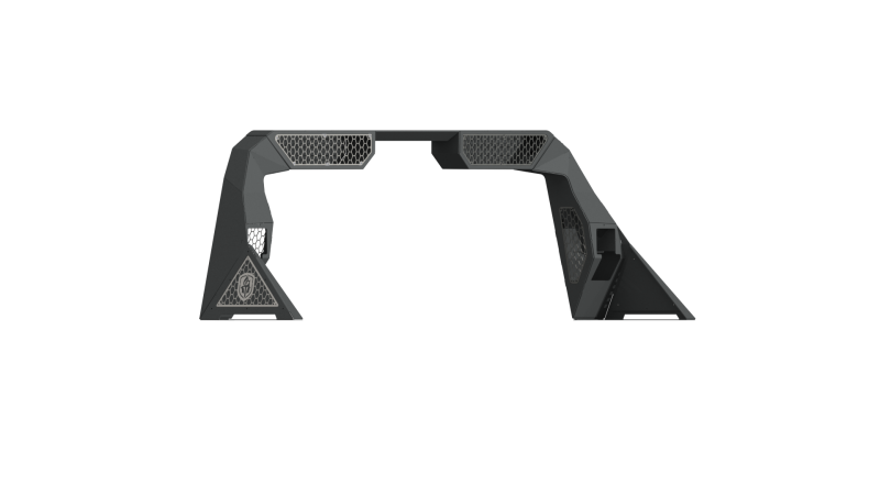 Road Armor 3141DHRP-C2-MH 14-18 fits Chevy 1500 iD Headache Rack w/Bedrail Pod/Dual 10in Pod/Brake Lamp Relief/Hyve -Raw